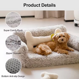 Custom High Quality Breathable Grey Plush Orthopedic Memory Foam Pet Bed