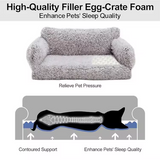 Custom High Quality Breathable Grey Plush Orthopedic Memory Foam Pet Bed