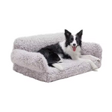 Custom High Quality Breathable Grey Plush Orthopedic Memory Foam Pet Bed