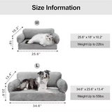 Customized Grey Plush Rectangle Orthopedic Memory Foam Dog Bed