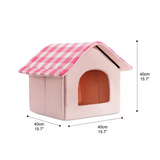 Customized Foldable Pink Dog Princess Fashion Warm Pet House