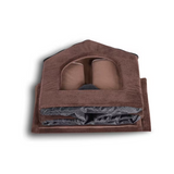 Short Plush Warm Soft Winter Warm House Cave Washable Bed