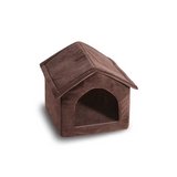 Short Plush Warm Soft Winter Warm House Cave Washable Bed