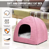 Custom Fluffy Comfort Cozy Pink Calming Modern Cute Xoft Igloo Cat Cave Bed