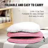 Custom Fluffy Comfort Cozy Pink Calming Modern Cute Xoft Igloo Cat Cave Bed