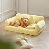 Custom Yellow Plush Orthopedic Foam Packable Durable Dog Sofa Bed