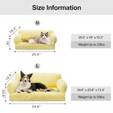 Custom Yellow Plush Orthopedic Foam Packable Durable Dog Sofa Bed