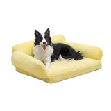 Custom Yellow Plush Orthopedic Foam Packable Durable Dog Sofa Bed