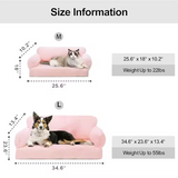 Custom Pink Plush Orthopedic Calming Dog Sofa Bed