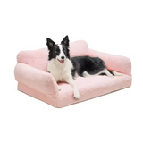 Custom Pink Plush Orthopedic Calming Dog Sofa Bed