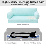 Plush Flat Rectangular Detachable Waterproof Dog Sofa Bed