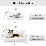 Warming Furniture Luxury White Plush Orthopedic Memory Foam Dog Sofa Bed