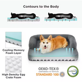 New Luxury Plush Orthopedic Portable Three Pillows Pet Bed