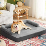 New Luxury Plush Orthopedic Portable Three Pillows Pet Bed