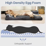 Custom Plush Orthopedic Memory Foam Pet Sofa Bed With Two Pillows