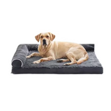 Custom Plush Orthopedic Memory Foam Pet Sofa Bed With Two Pillows