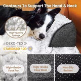 Custom Eco Friendly Grey Plush Calming Dog Sofa Beds