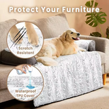 Custom Eco Friendly Grey Plush Calming Dog Sofa Beds