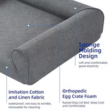Custom Soft Grey Waterproof Orthopedic Dog Pet Bed Mattress