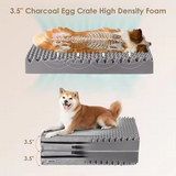 New Grey Rectangle Folding Waterproof Portable Double-faced Pet Bed