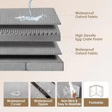 New Grey Rectangle Folding Waterproof Portable Double-faced Pet Bed