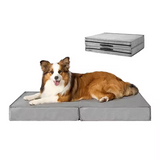 New Grey Rectangle Folding Waterproof Portable Double-faced Pet Bed