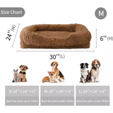 Four Sides Pillow Plush Orthopedic Memory Foam Dog Bed