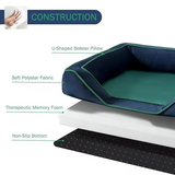 Custom Navy Polyester Fabric Orthopedic Pet Bed Mattress