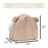 Custom Light Brown Plush Mouse Shape Dog Cat Cave Bed