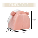Custom Light Pink Plush Mouse Shape Dog Cat Cave Bed