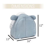 Custom Light Blue Plush Mouse Shape Dog Cat Cave Bed