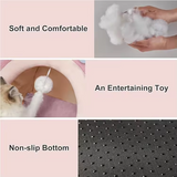 Pink Plush Rabbit Ears Shape Pet Cave Bed Eco Friendly