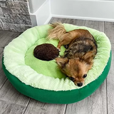 Wholesale Custom Green Plush Avocado Shape Pet Mat Bed