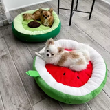 Wholesale Custom Green Plush Avocado Shape Pet Mat Bed