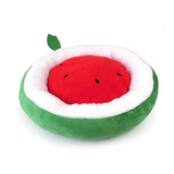 Luxury Soft Pp Cotton Filling Round Cat Bed Plush Watermelon Shape Pet Mat
