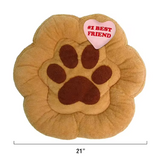 Customized Fancy Cute Brown Plush Dog Paw Shape Pet Mat