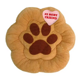 Customized Fancy Cute Brown Plush Dog Paw Shape Pet Mat