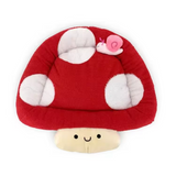 Custom Personalized Red Plush Cute Mushroom Shape Pet Mat Bed