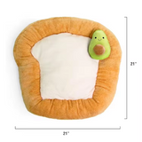 New Modern Portable Yellow Plush Toast Shape Pet Cat Nest Bed