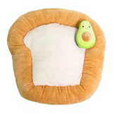 New Modern Portable Yellow Plush Toast Shape Pet Cat Nest Bed