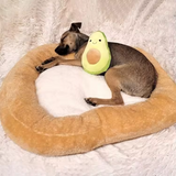 New Modern Portable Yellow Plush Toast Shape Pet Cat Nest Bed