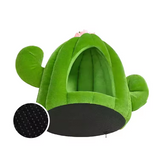 Custom Green Cactus Multi-functional Comfortable Cute Cat Cave Bed