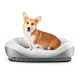Custom Grey Plush Eco Friendly Rectangle Calming Dog Sofa Beds