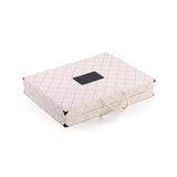 Custom Outside Pink Rectangle Technology Fabric Dog Bed