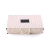 Custom Outside Pink Rectangle Technology Fabric Dog Bed