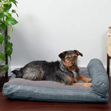 Factory Modern Eco-friendly Short Plush Washable Rectangle Dog Sofa Bed