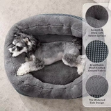Hot Sale Dark Grey Plush Rectangle Soft Pet Sofa Dog Bed