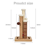 Sisal Scratchers Tree Tower Toys Cat Climbing Condo Tree With Small Moving Ball