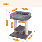 Custom Grey Plush Furniture Cat Tree Tower Scratcher Creative Giant Cat Tree House
