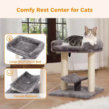 Custom Grey Plush Furniture Cat Tree Tower Scratcher Creative Giant Cat Tree House